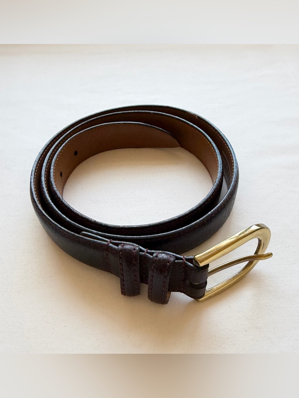 Perry Ellis Portfolio Men’s Dark Brown Italian Split Cowhide Belt 36/90